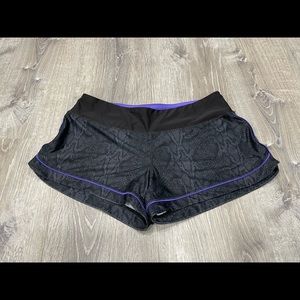 Avia Black and Purple Athletic Shorts Size L